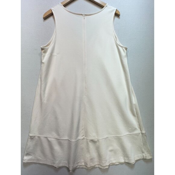 The Nines By Hatch Women’s Tank Dress Sleeveless Size XL Beige Stretch Back Zip - Picture 2 of 11